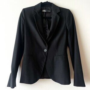 Zara Black Fitted Blazer - Size 2